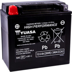 2002-2006, Yuasa YTX14H Factory Activated AGM High Performance Battery